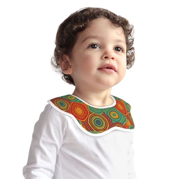 Hirioo Abstract Pattern for Baby Cotton Petal Bib Drool Bibs for Baby Boy Unisex