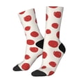 thumbnail image 1 of Hirioo Abstract Red Polka Dot Pattern Adult Middle Tube Socks Breathable Sock Non-Pilling,Contrasting Color Design, 1 of 6