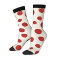 thumbnail image 1 of Hirioo Abstract Red Polka Dot Pattern Adult Middle Tube Socks Breathable Sock Non-Pilling,Contrasting Color Design, 1 of 6