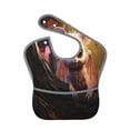 thumbnail image 1 of Hirioo Adorable Fluffy Bat for Baby Waterproof Pocket Bib Adjustable Closed for Babies Toddlers with Large Pocket 6-24Months, 1 of 8