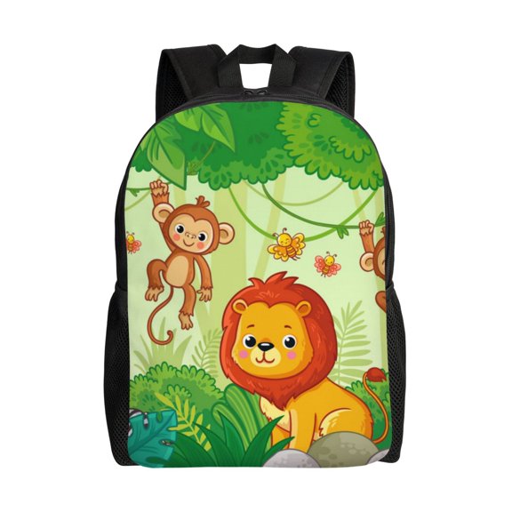 Hirioo African Animals in the Jungle for Travel Backpack for Women Men, Lightweight and Durable,Gift for Weekender, College, Work,and Outdoor Activities