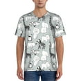 thumbnail image 1 of Hirioo African Animals for Men's Baseball T-shirt Shirts Short Sleeve Casual Summer Button Stretch T Shirts,Size S-4XL-Large, 1 of 7