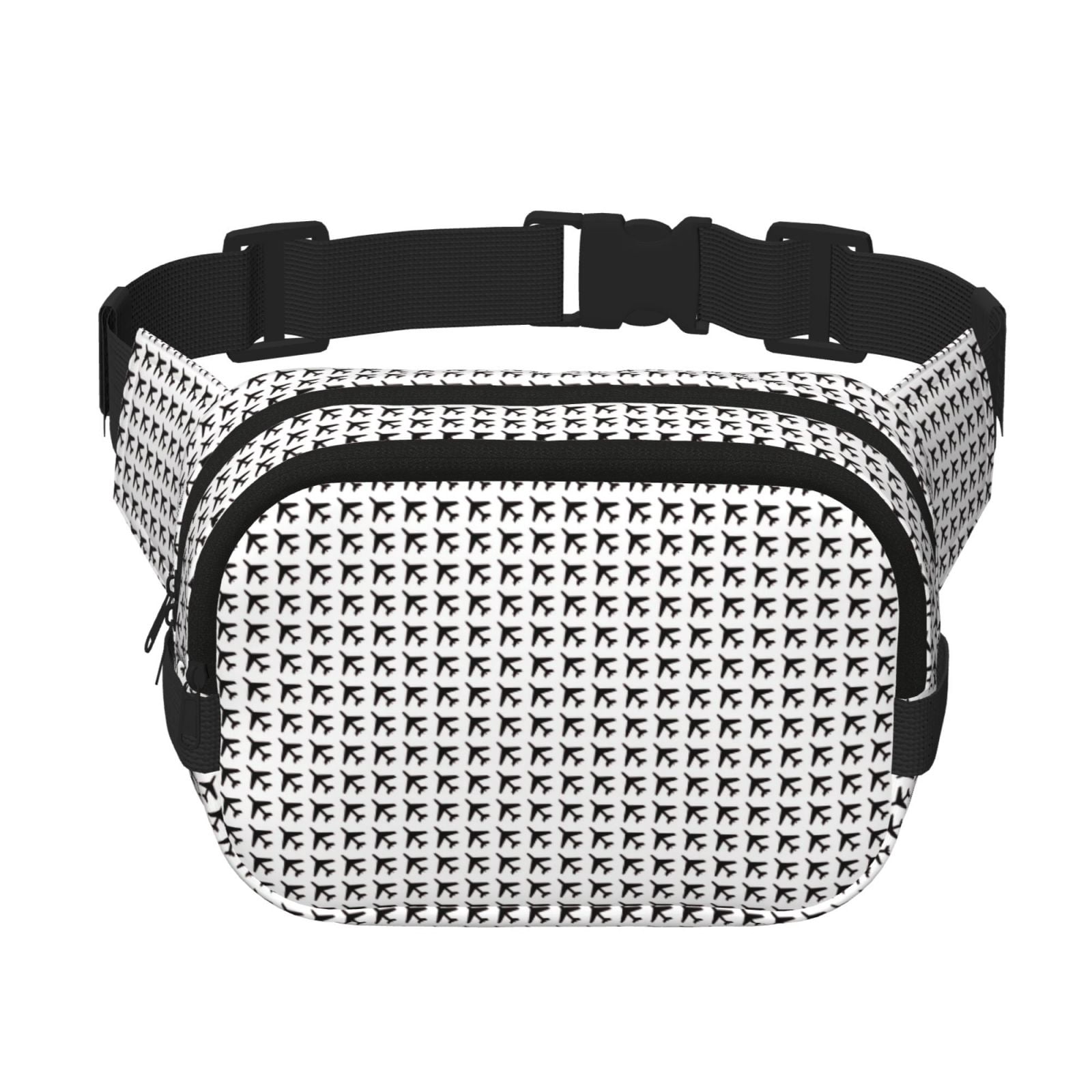 Hirioo Airplane for Double Layer Waist Bag Adjustable Fanny Pack For Travel Running Hiking