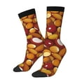 thumbnail image 1 of Hirioo Almond Nuts Pattern Adult Middle Tube Socks Breathable Sock Non-Pilling,Contrasting Color Design, 1 of 6