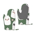 thumbnail image 1 of Hirioo Alpaca Faces for Silicone Oven Mitts for BBQ, Baking, Cooking, Set of 2, Heat Resistant 260℃, Non-Slip Kitchen Essentials, 1 of 6