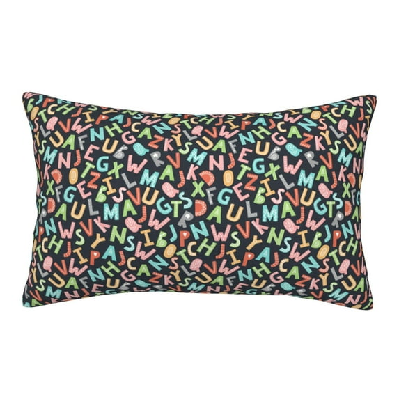 Hirioo Alphabet for Plush Pillow Cover for Bedroom and Living Room ,Elegant, Comfortable Home Decor-20"x30"
