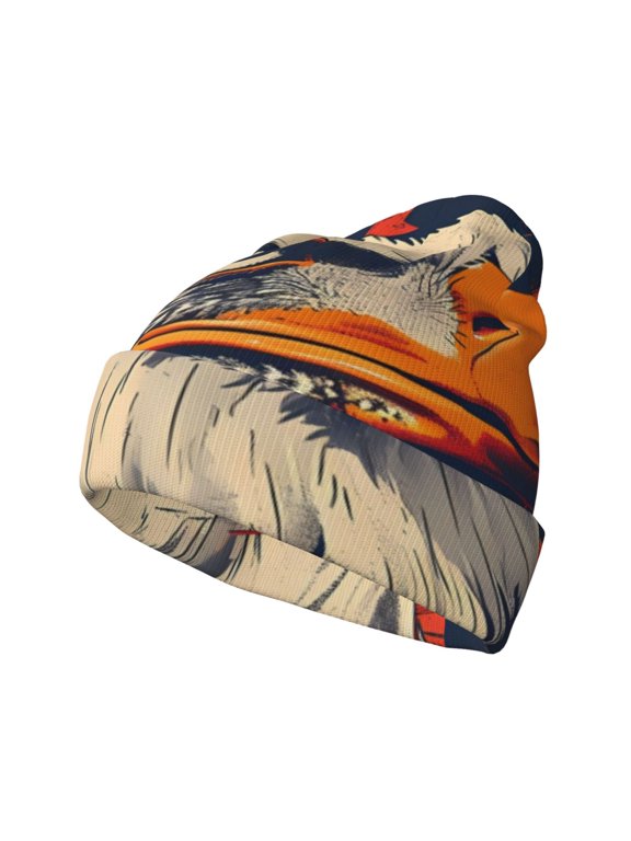 American Bald Eagle A for Men's Knit Cuffed Beanie for Outdoor Activities Unisex