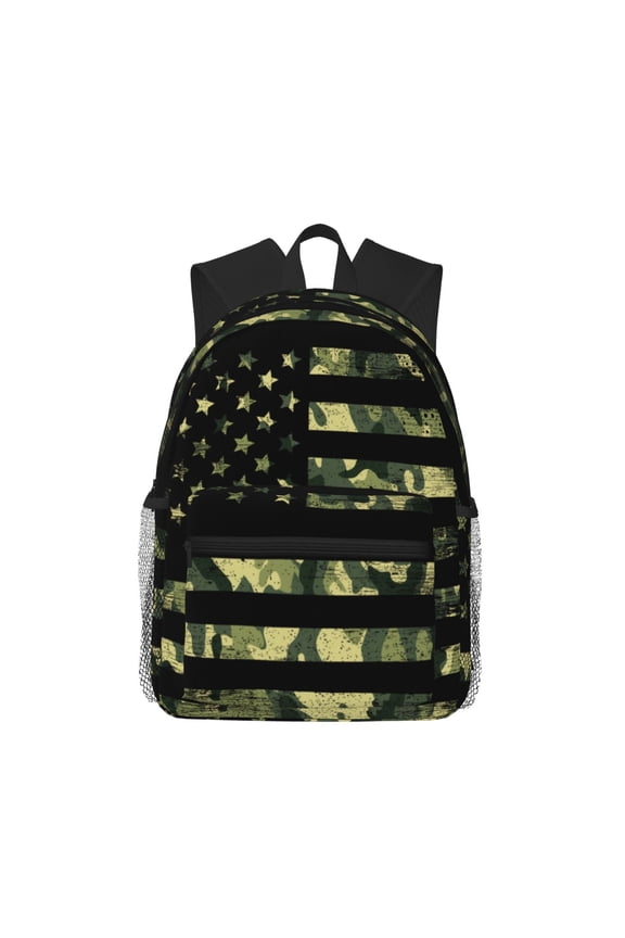 American Flag Camo for Casual Backpack College Backpack Laptop Backpack for Women and Men College Workplace Travel