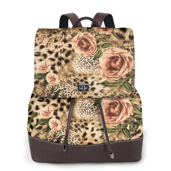 Hirioo Animal Leopard for Womens Backpack Leather Backpack for Women Travel Fashion Bags,Perfect for Work, School, or Casual Outings