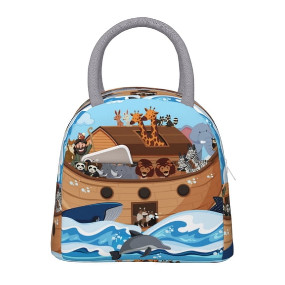 Hirioo Animals on Noah's Ark for Eco-friendly Lunch Box,Leakproof Lunch Box for School, Work, Travel, and Picnics,Perfect for Meal Prep