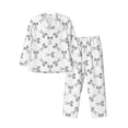 thumbnail image 1 of Hirioo Antenna Icon for Men's Pajama Sets 2 Piece Pjs Men's Long-Sleeved Pajama Set Button Down Sleepwear,S-XXL-X-Large, 1 of 7