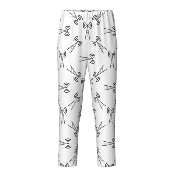 Hirioo Antenna Icon for Teenagers' Pajama Pants Womens Lounge Pants with Pockets Pj Bottoms Pants for Men-XS(5-6)