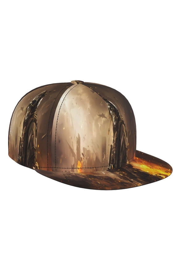 Apocalyptic Skull Soldier for Baseball Cap Men Cap Flat Brim for Men Women Teens Adjustable Baseball Cap