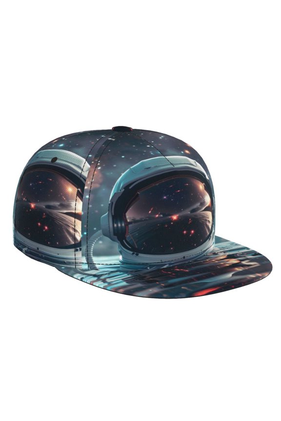 Astronaut Helmet Reflections for Baseball Cap Men Cap Flat Brim for Men Women Teens Adjustable Baseball Cap