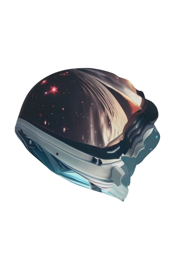 Astronaut Helmet Reflections for Multifunction Beanie Hat for Men and Women Unisex for Winter Sports, Outdoor Activities, and Daily Wear
