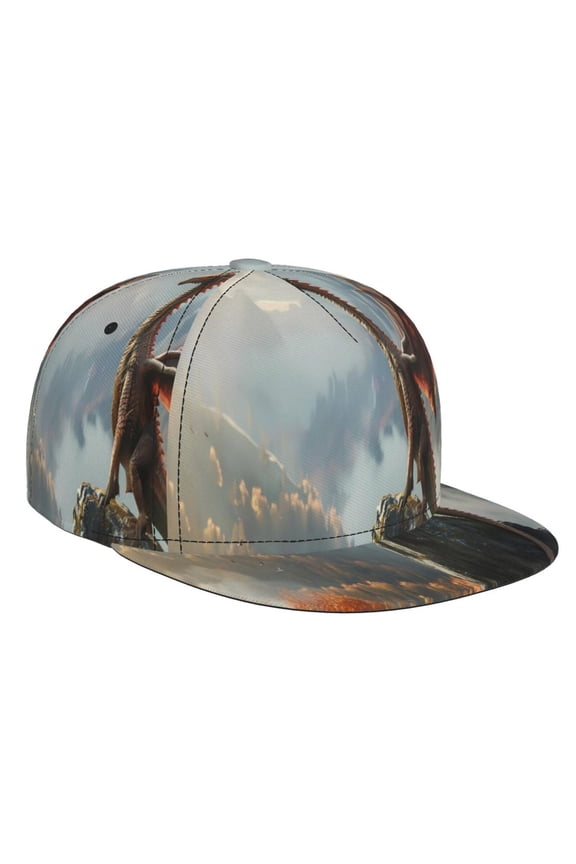 Autumn Dragon Mountain View for Baseball Cap Men Cap Flat Brim for Men Women Teens Adjustable Baseball Cap