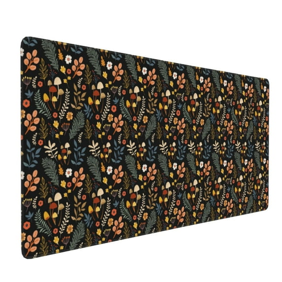 Hirioo Autumn Floral for Mouse Pad ,Anti-Slip Base, Durable Stitched Edges, Perfect for Gaming, Office, and Home Use,16x35.5in