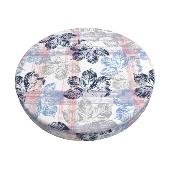 Hirioo Autumn Leaves for Round Bar Stool Seat Covers Washable Stool Cushion Slipcover Elastic Bar Chair Covers for 12-14 Inch Chair-13 inch