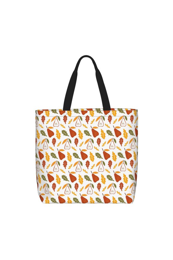 Autumn Pears for Tote Bag for Women, Quilted Shoulder Bag with Zipper, Large Capacity Handbags for Casual, Travel, Work