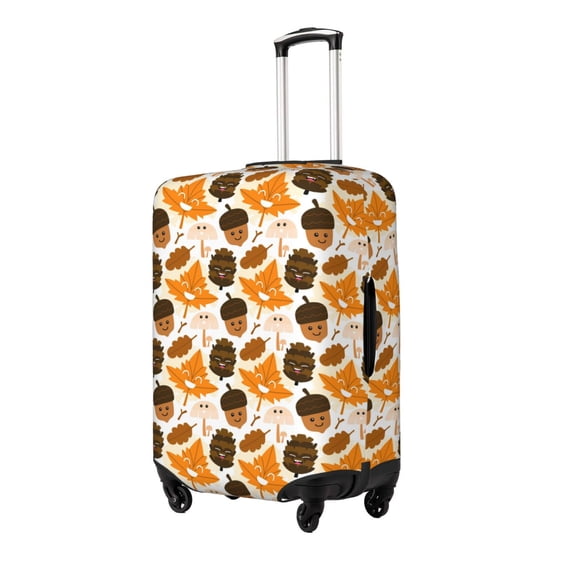 Hirioo Autumn Woodland Characters for Elasticity Suitcase Cover (No luggage Included) Durable Luggage Protector Fits 18-32 Inch Luggage-Medium