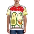 thumbnail image 1 of Hirioo Avocado Lovers Wearing Umbrella for Men's Baseball T-shirt Shirts Short Sleeve Casual Summer Button Stretch T Shirts,Size S-4XL-XX-Large, 1 of 7