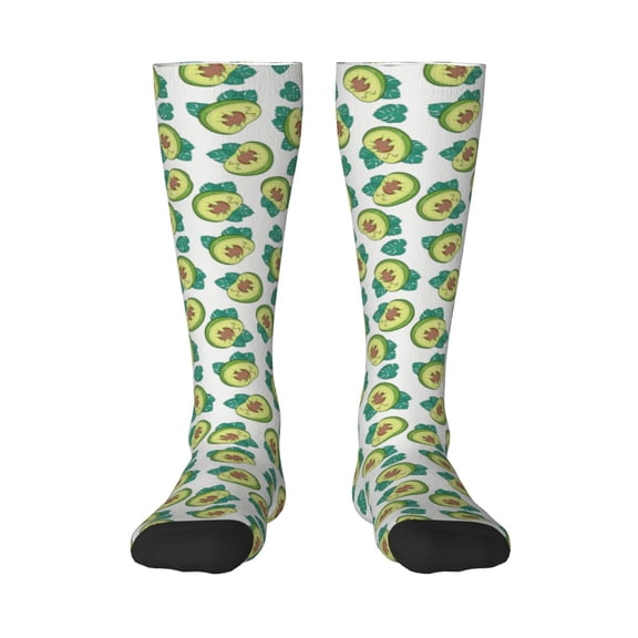 Hirioo Avocado Sleeping for Adult Stockings Breathable Sock Non-Pilling,Contrasting Color Design