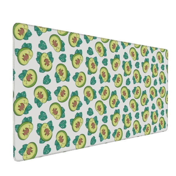Hirioo Avocado Sleeping for Mouse Pad ,Anti-Slip Base, Durable Stitched Edges, Perfect for Gaming, Office, and Home Use,16x35.5in
