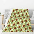 thumbnail image 1 of Hirioo Avocado for Flannel Blanket, Cozy and Warm Throw for Bed or Couch ,Perfect for All Seasons-40"x30", 1 of 6