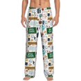 thumbnail image 1 of Hirioo Back To School A for Men's PJ Pajama Pants Sleep Pants Men's Home Trousers with Pockets,S-3XL-Small, 1 of 6