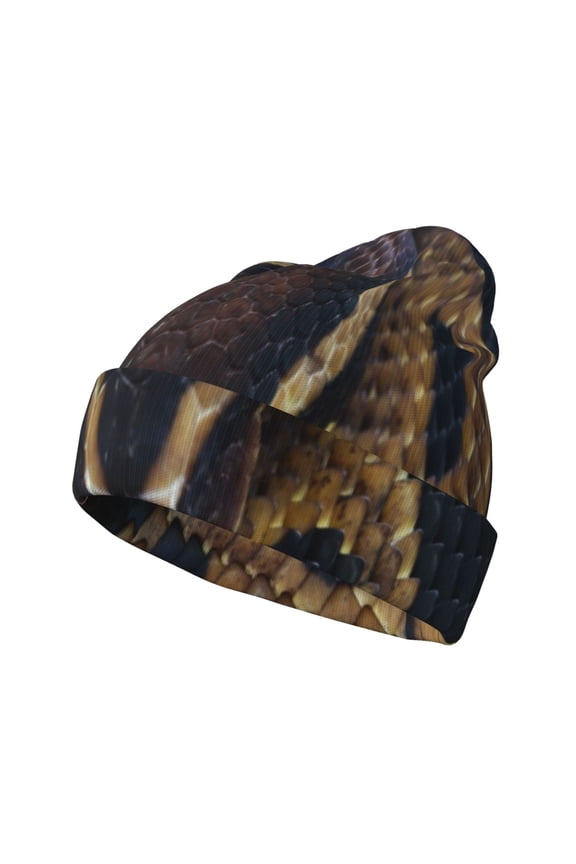 Ball Phyton Snake for Men's Knit Cuffed Beanie for Outdoor Activities Unisex