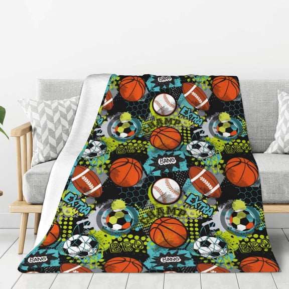 Hirioo Balls for Flannel Blanket, Cozy and Warm Throw for Bed or Couch ,Perfect for All Seasons-50"x40"