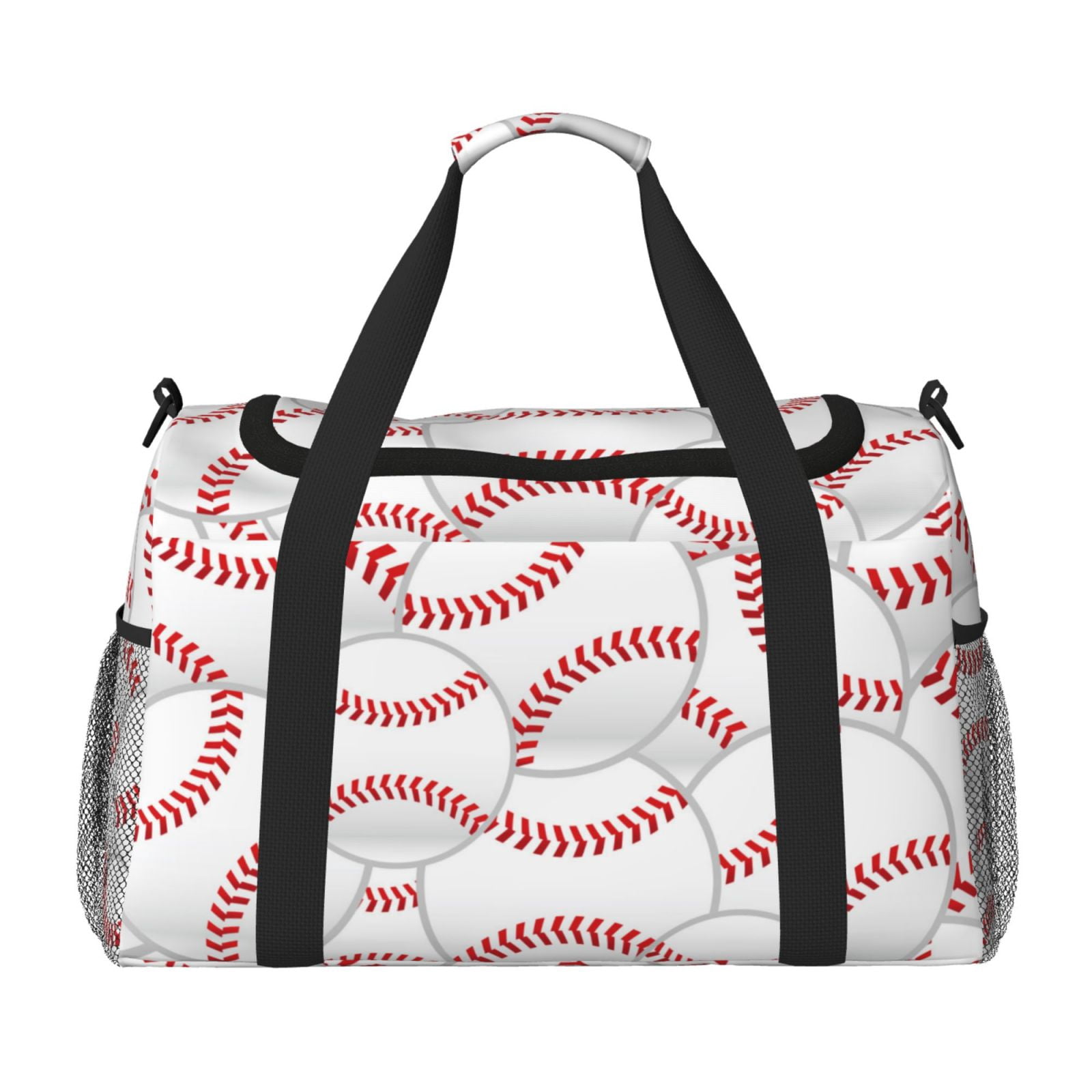 Hirioo Baseballs Hand Travel Bag for Men Women,Durable and Spacious Travel Bag with Multiple Pockets for Work, Travel, Weekend Getaways