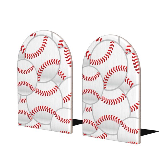 Hirioo Baseballs for Bookends Decorative Bookends for Shelves for Home or Office, Non-Slip Base