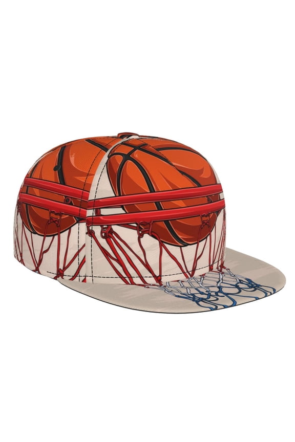 Basketball Shot for Baseball Cap Men Cap Flat Brim for Men Women Teens Adjustable Baseball Cap