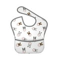 thumbnail image 1 of Hirioo Bbaseball Dog for Baby Waterproof Pocket Bib Adjustable Closed for Babies Toddlers with Large Pocket 6-24Months, 1 of 8