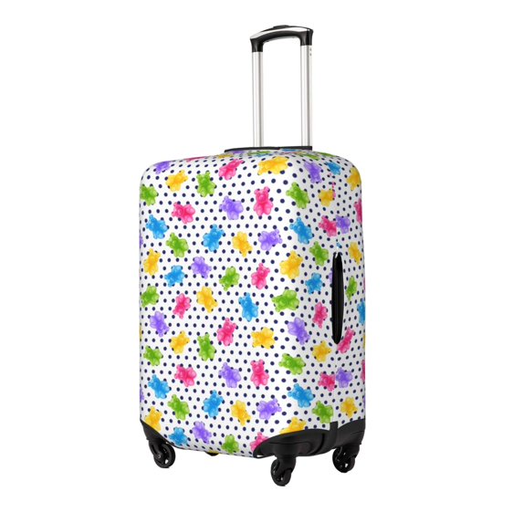 Hirioo Bear And Polka Dot for Elasticity Suitcase Cover (No luggage Included) Durable Luggage Protector Fits 18-32 Inch Luggage-X-Large