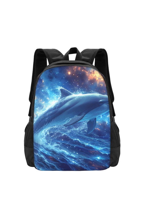Beautiful Ocean Dolphin for Minimalist Backpack Large Capacity Backpack Travel Backpack For School