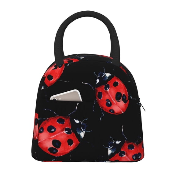 Hirioo Beautiful Red Ladybug for Eco-friendly Lunch Box,Leakproof Lunch Box for School, Work, Travel, and Picnics,Perfect for Meal Prep