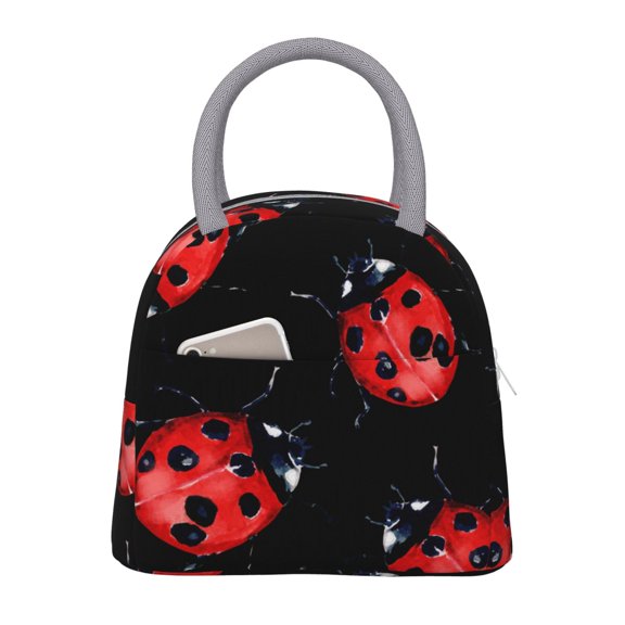 Hirioo Beautiful Red Ladybug for Eco-friendly Lunch Box,Leakproof Lunch Box for School, Work, Travel, and Picnics,Perfect for Meal Prep