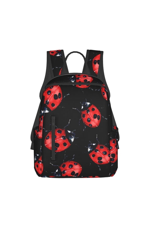 Beautiful Red Ladybug for Lightweight Backpack, Durable and Comfortable, Ideal for Travel, School, Hiking, and Everyday Use