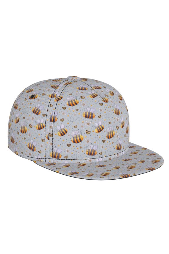 Bee for Baseball Cap Men Cap Flat Brim for Men Women Teens Adjustable Baseball Cap