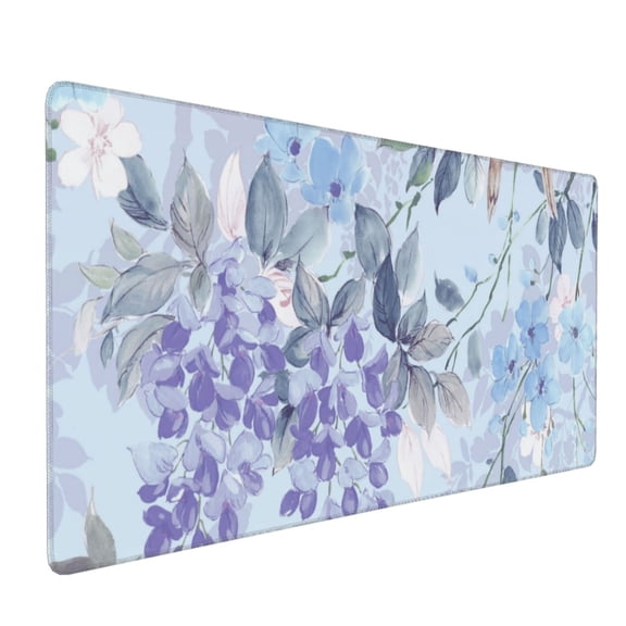 Hirioo Bird Butterfly Stripe for Mouse Pad ,Anti-Slip Base, Durable Stitched Edges, Perfect for Gaming, Office, and Home Use,16x35.5in