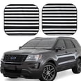 thumbnail image 1 of Hirioo Black And White Stripes for 2PCS Windshield Sun Shade Foldable | Front Windshield Shade for Sun, Heat and UV Rays-Medium, 1 of 6