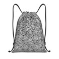 thumbnail image 1 of Hirioo Black Leopard Print Drawstring Backpack Bag Sport Versatile Sports Backpack for Gym, Travel, Swimming, Beach, 1 of 9