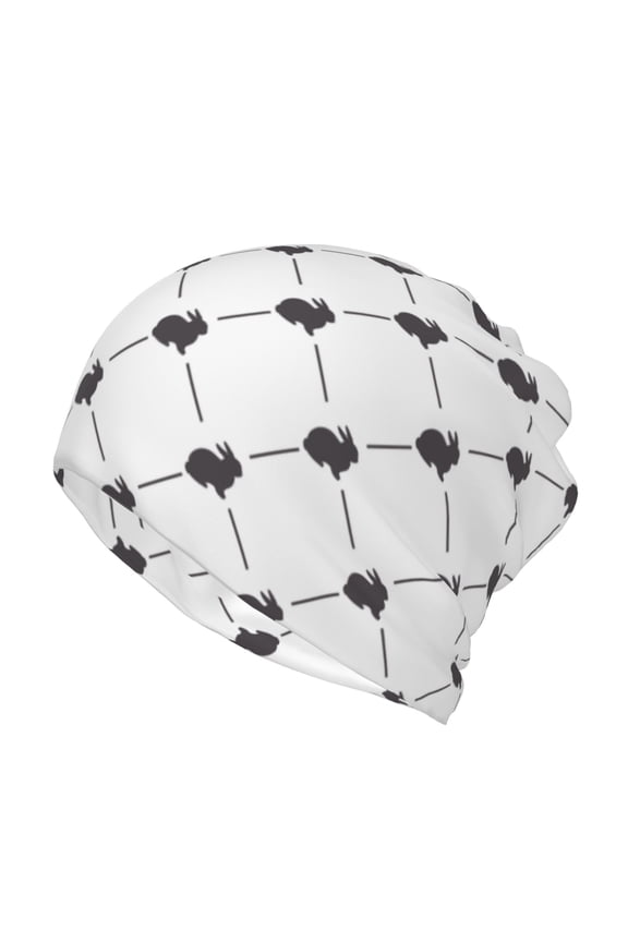 Black Rabbit for Multifunction Beanie Hat for Men and Women Unisex for Winter Sports, Outdoor Activities, and Daily Wear