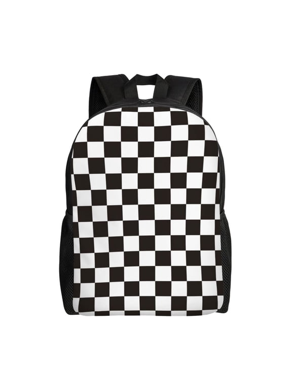 Black and White Checkerboard for Travel Backpack for Women Men, Lightweight and Durable,Gift for Weekender, College, Work,and Outdoor Activities