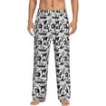 thumbnail image 1 of Hirioo Black White Halloween for Men's PJ Pajama Pants Sleep Pants Men's Home Trousers with Pockets,S-3XL-XX-Large, 1 of 6