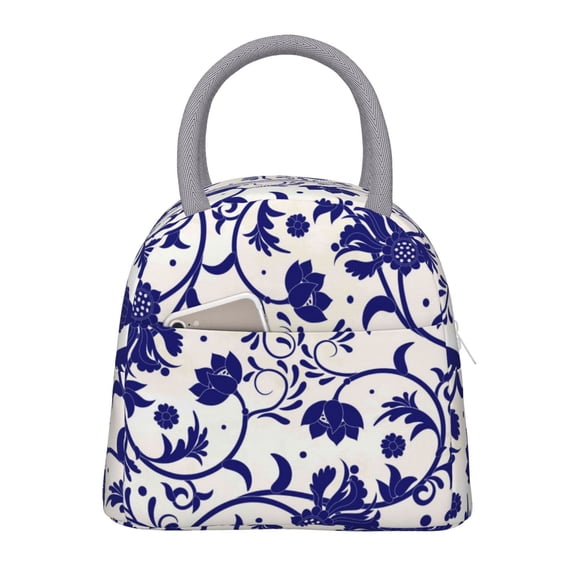 Hirioo Blue And White Porcelain Pattern for Eco-friendly Lunch Box,Leakproof Lunch Box for School, Work, Travel, and Picnics,Perfect for Meal Prep