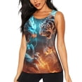 thumbnail image 1 of Hirioo Blue Dragon And White Tiger for Women's Workout Tank Top Sleeveless Workout Tops Athletic Gym Shirts-Medium, 1 of 7