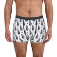 thumbnail image 1 of Hirioo Blue Leaves for Men's Boxer Briefs Men Cotton Underwear Boxer Briefs Panties-Small, 1 of 5